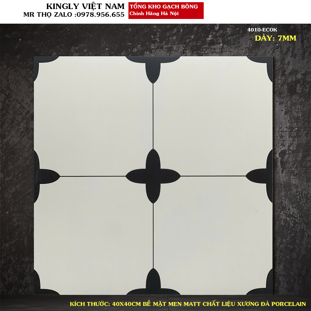 Gạch bông lát nền 40x40 4010